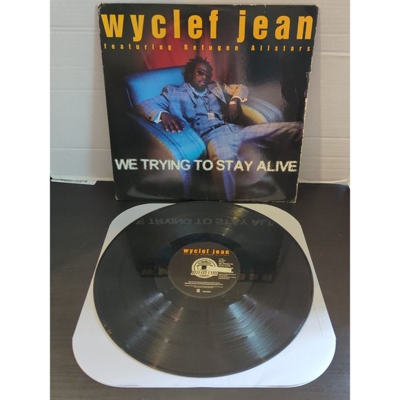 Wyclef Jean We Trying To Stay Alive 1997 Vinyl Single CLEANED AND TESTED